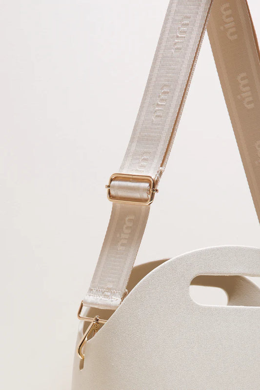 Shoulder Strap- Crème Mono + Gold