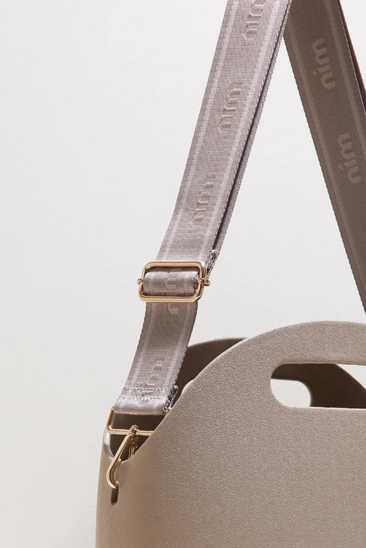 Shoulder Strap- Taupe Mono + Gold