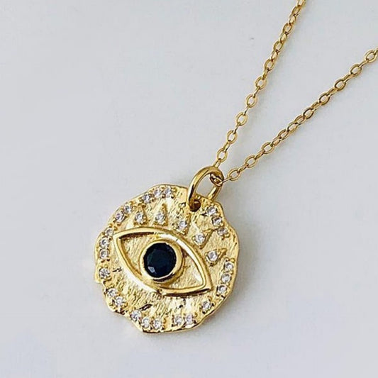 Evil Eye Pendent, Gold