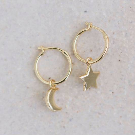 Celestial Moon Star Earrings