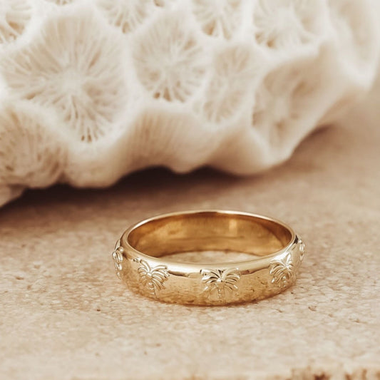 Golden Palm Ring